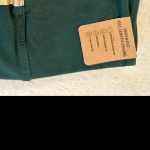 PINK Victoria's Secret XL NWT Satin Green with Gold Stripe - Picture 8 of 10